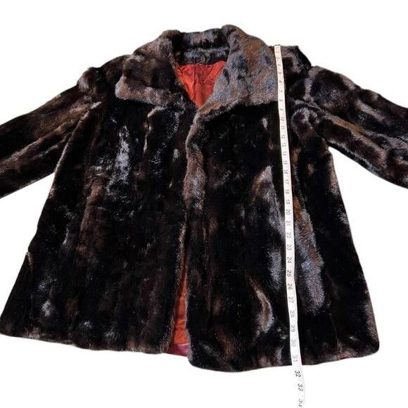 VINTAGE Tissavel of France Faux Fur Coat Mink - Picture 5 of 9